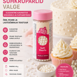 MEDIUM SOFT PEARLS valge ø4 mm 60g