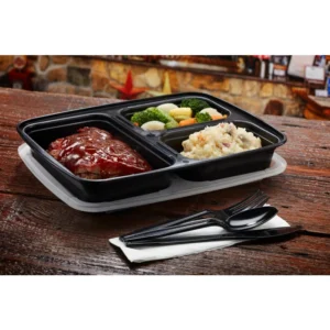 Toidukonteiner 3-osa 1200ml korduvkasutatav PP /300