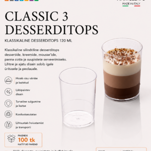 Desserditopsid CLASSIC 120ml ø55 x h.70mm /100