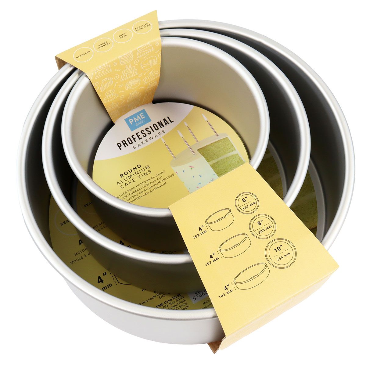 Alum. küpsetusvorm H.10cm Ø15;20;25 /kmpl