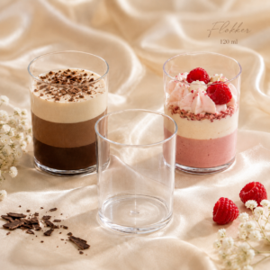 Läbipaistev Martellato CLASSIC 3 desserditops 120 ml kihiliste magustoitudega