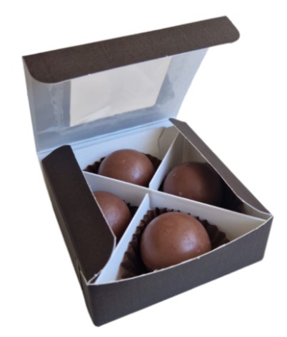 Kartongist karp 4 vahega PRUUN 100x100x40mm