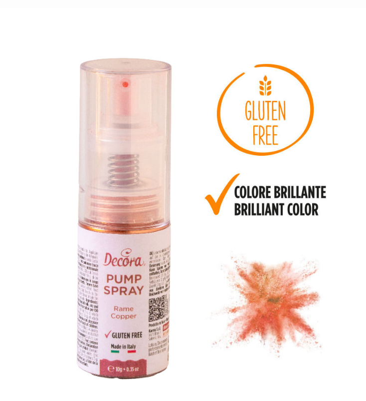 sädelev toidusprei ja toiduvärvisprei vask 10 g gluteenivaba E171 vaba