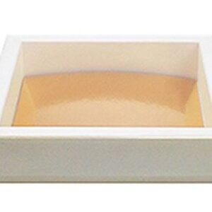 Kommikarp Crystal valge karp läbipaistva akna ja kuldse põhjaga