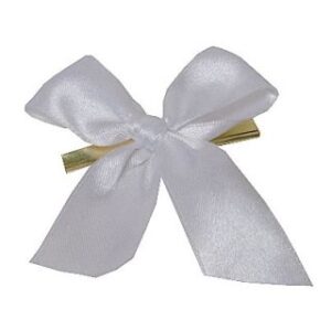 Lips satiin Valge klipsiga 15mm/50tk