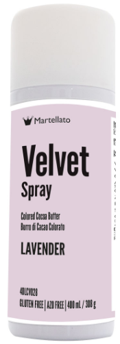Martellato Velvet Silk LAVENDEL Spray 400 ml – õlipõhine sametisprei dessertidele