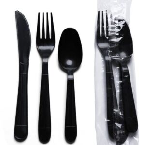 Must PP söögiriistade komplekt eraldi pakendatud 50 tk