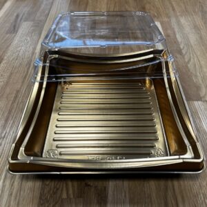 Sushikarp kaanega 185×185×39 mm kirgas PET 50 tk