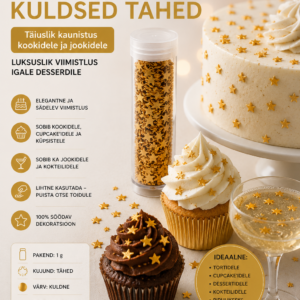 Kuldtähe kaunistused 1g SÖÖDAV