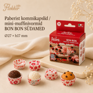 Paberist kommikapslid /mini-muffinivormid SÜDA Ø27xh.17mm /100tk