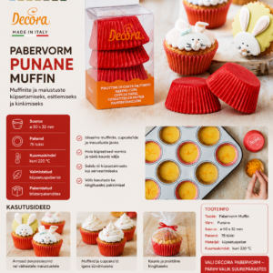 Pabervorm PUNANE Muffin Ø50xh.32mm /75