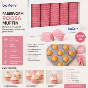 Pabervorm ROOSA muffin Ø50 xh.32 /2000