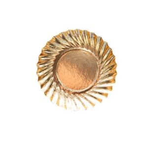 Kuldne ümmargune mini koogialus Ø90 mm kartongist, pakis 100 tk