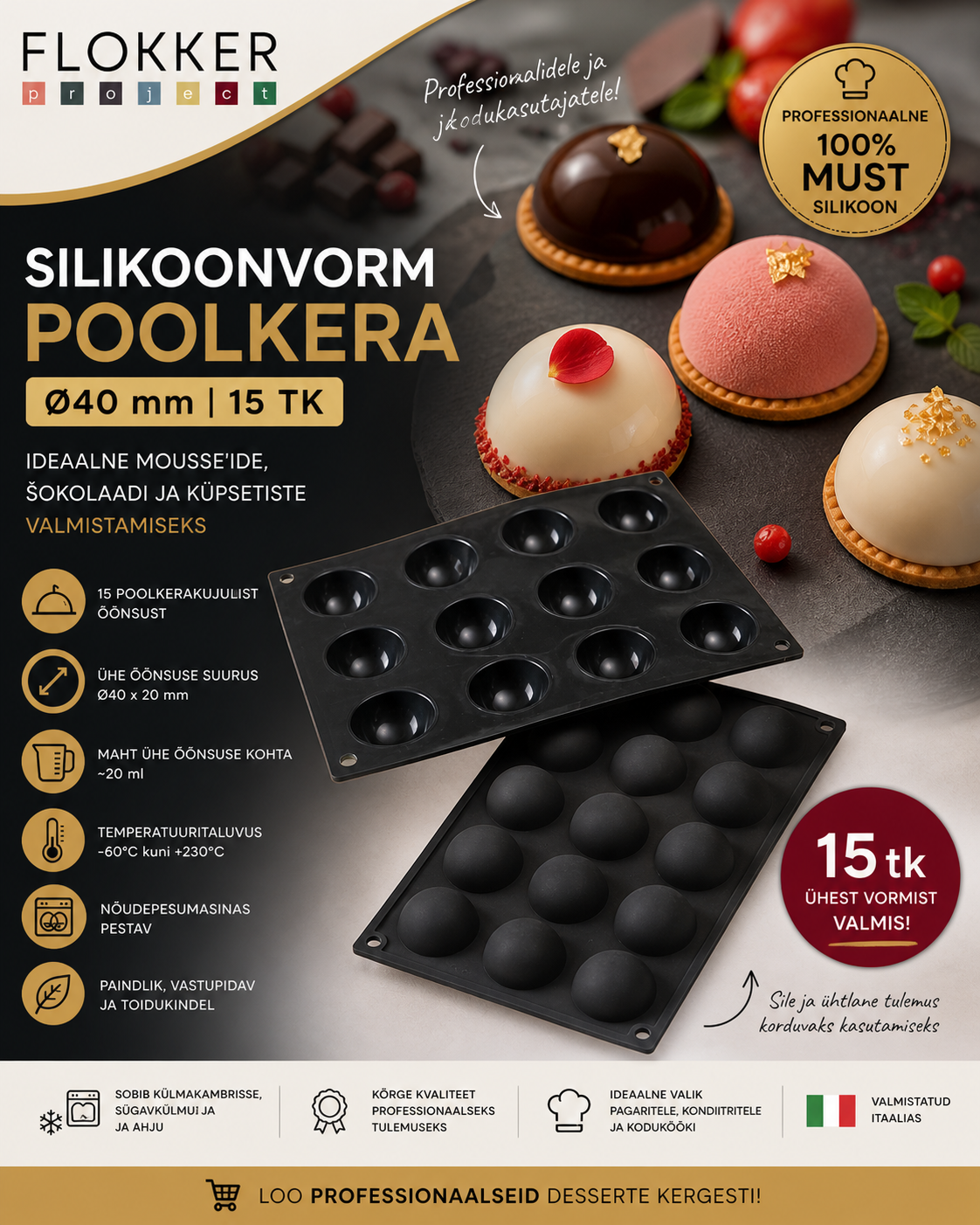 Silikoonvorm SF005 Poolring Ø40 H.20mm