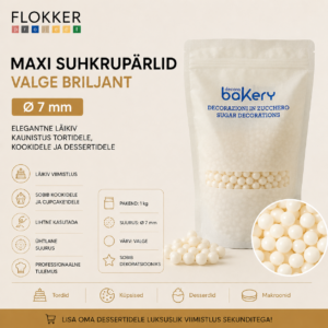 Suhkrupärlid VALGE Ø7mm/1000gr