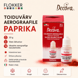 Toiduvärv metallik PAPRIKA veebaasil 20gr