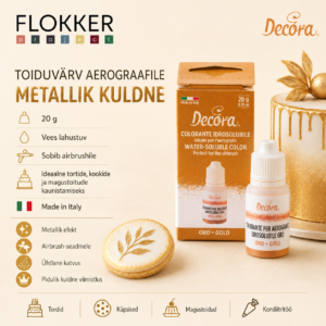 Toiduvärv metallik KULD veebaasil 20gr