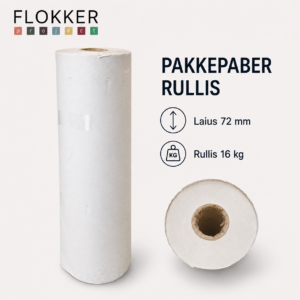 Pakkepaber rullis, laius 72mm
